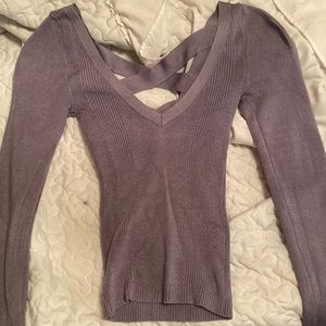 Free People long sleeve stretchy top in periwinkle size XS
